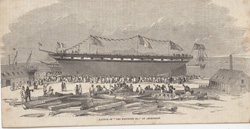 Launch of 'The Napoleon III.,' at Ardrossan